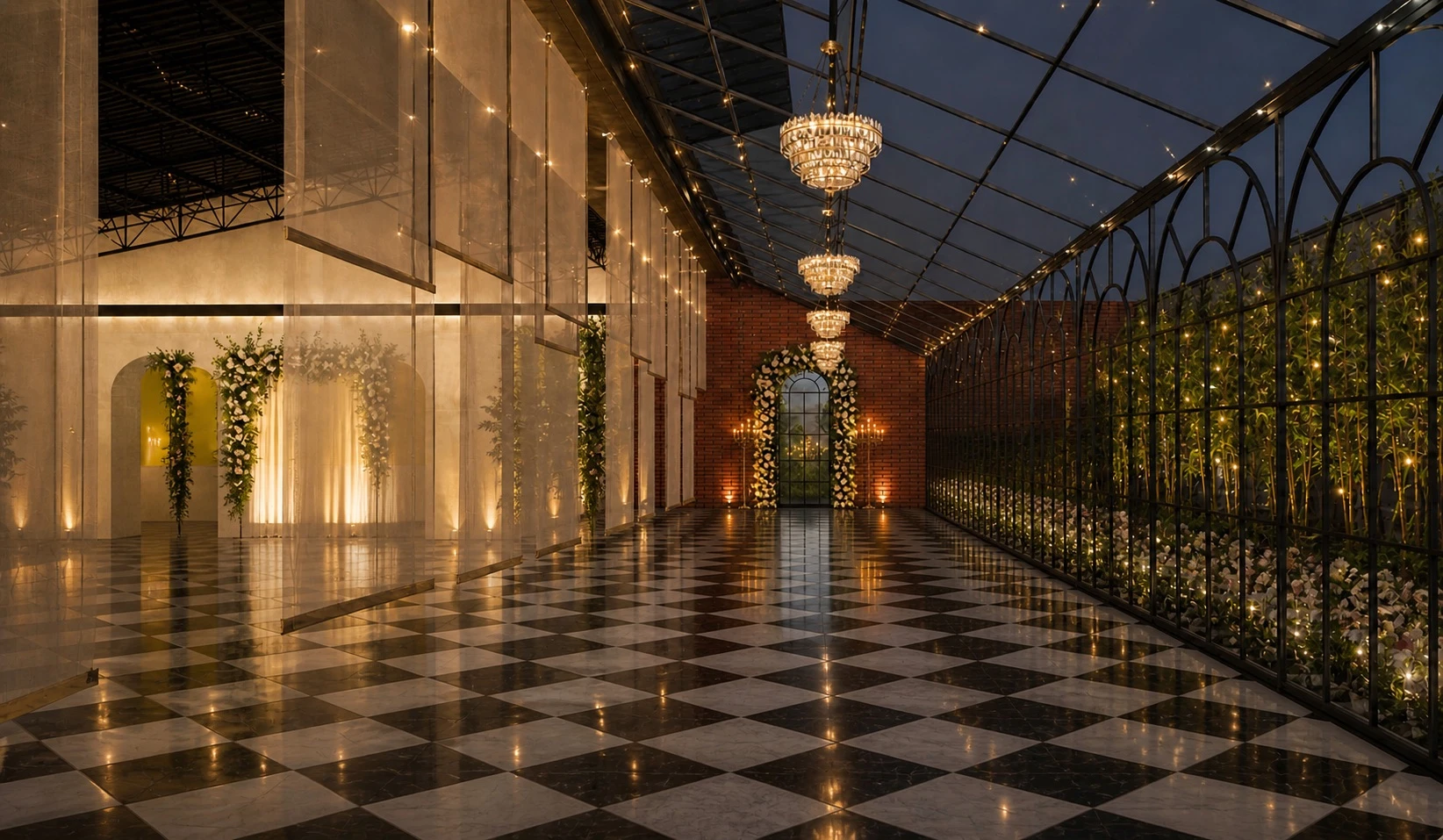 The Lumiere glass house view
